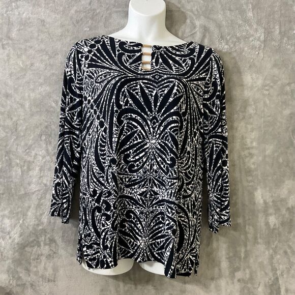 Chico's Travelers Slinky Knit Tunic Top Women’s size Large career Travel - Picture 1 of 12
